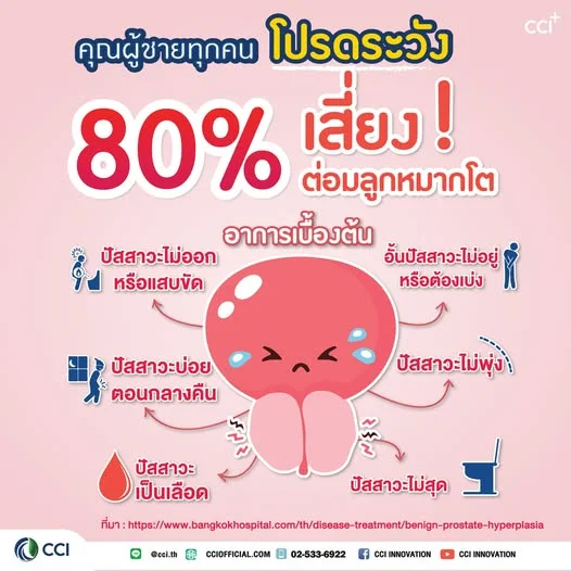 🚨 คุณผู้ชายทุกคนโปรดระวัง! สถิติสูงถึง 80% เสี่ยงต่อมลูกหมากโต 👨‍⚕️🛑
